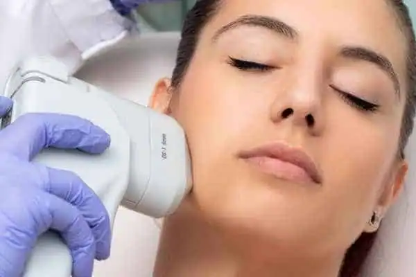 HIFU - Breakthrough in Anti - ageing 1 Image of woman having HIFU Harefield treatment