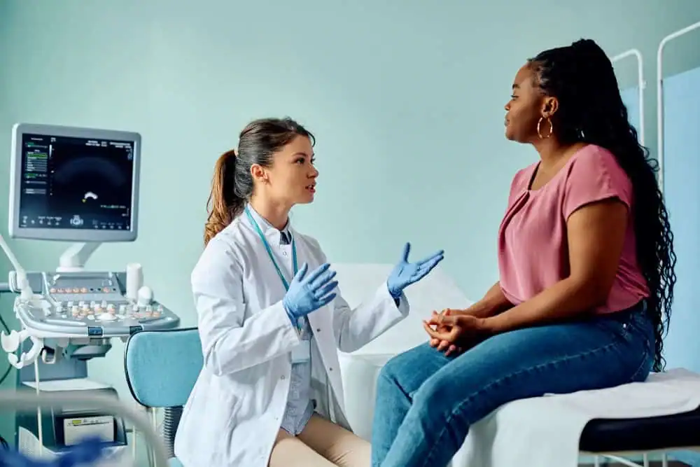 Rejuvenating Intimacy: Exploring Surgical Solutions for Vaginal Laxity 1 Woman have consultation about vaginal laxity Harefield
