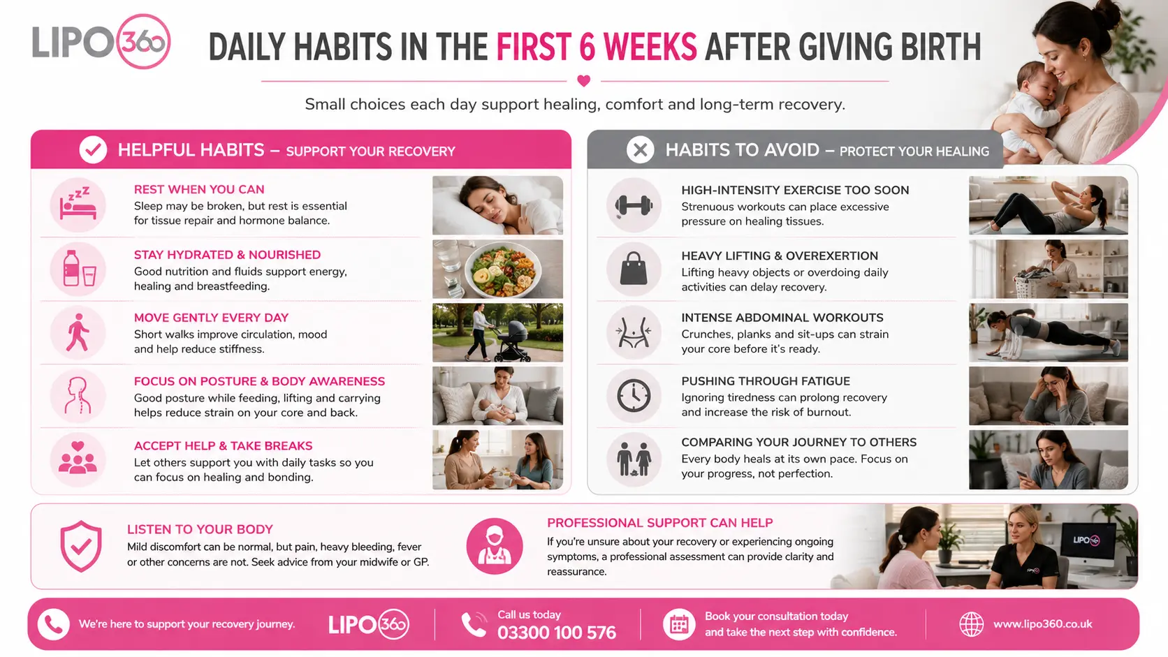 What to Do (and Avoid) in the First 6 Weeks After Giving Birth To Avoid Diastasis Recti 3 First 6 Weeks After Giving Birth To Avoid Diastasis Recti Harefield : Daily Habits in the First 6 Weeks After Giving Birth